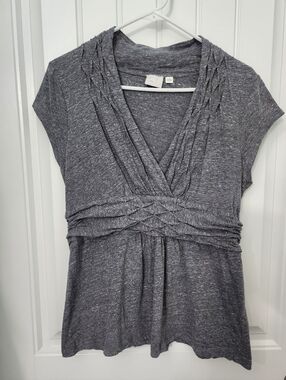 Postmark Women's Gray Speckled Blouse, Size XL